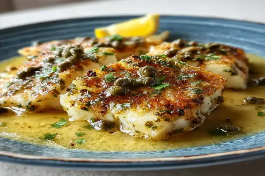 Keto Cod Lemon Piccata