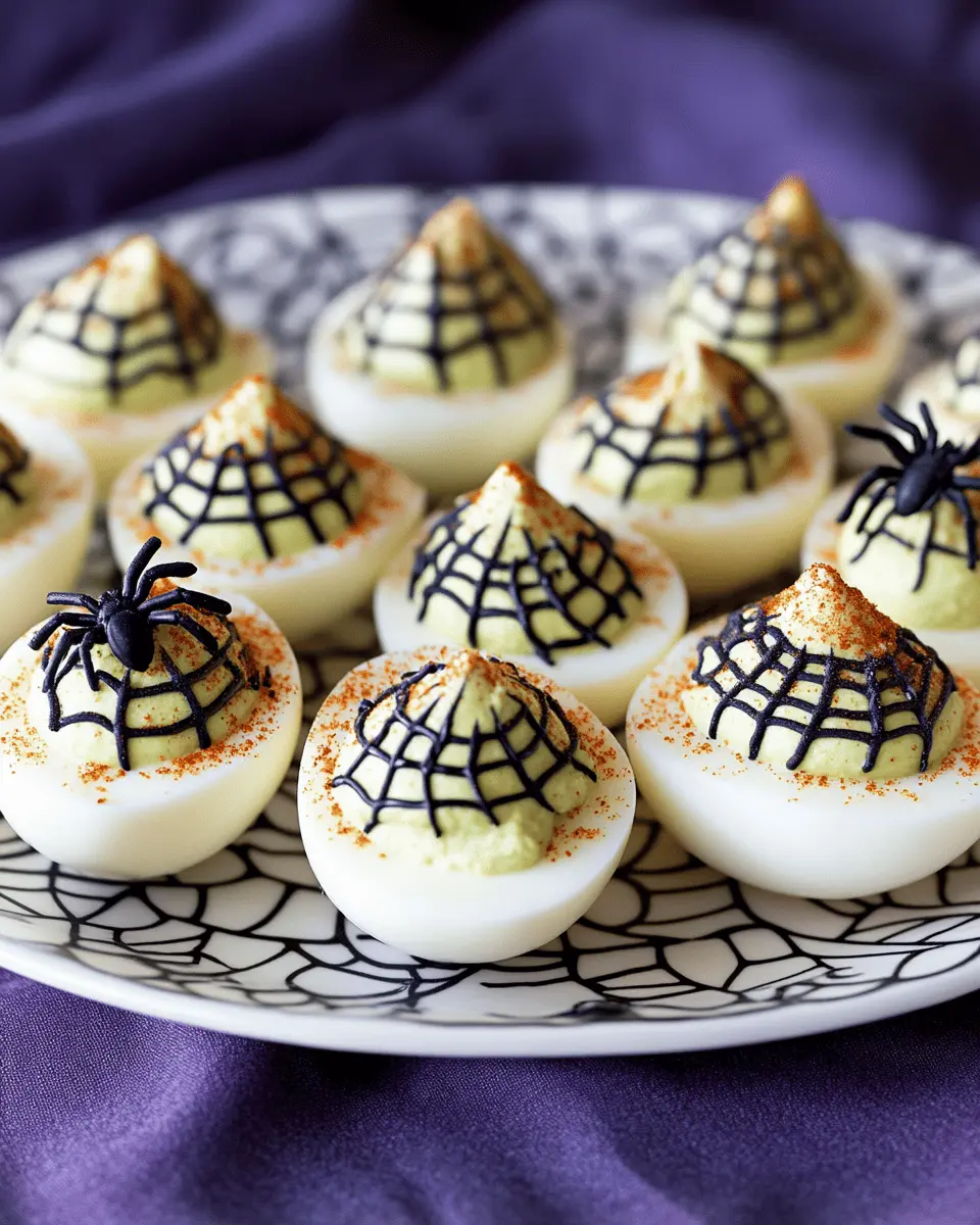 Spooky Spiderweb Deviled Eggs: Easy Halloween Treats to Impress 7