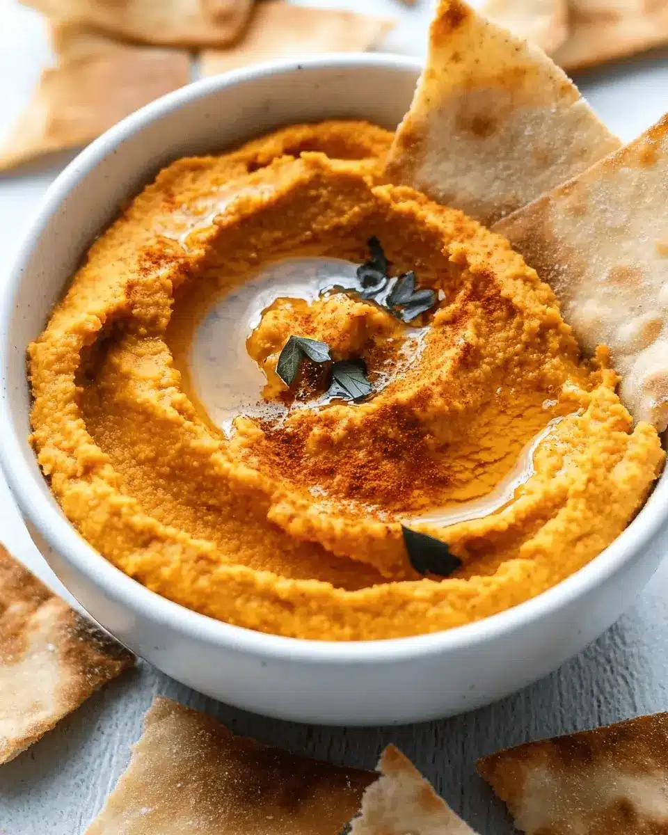 Spiced Pumpkin Hummus: The Best Fall Snack with Pita Chips 7