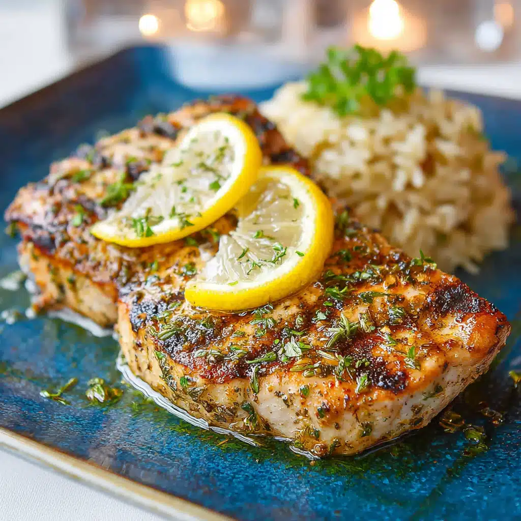 Grilled Lemon Herb Pork Chops