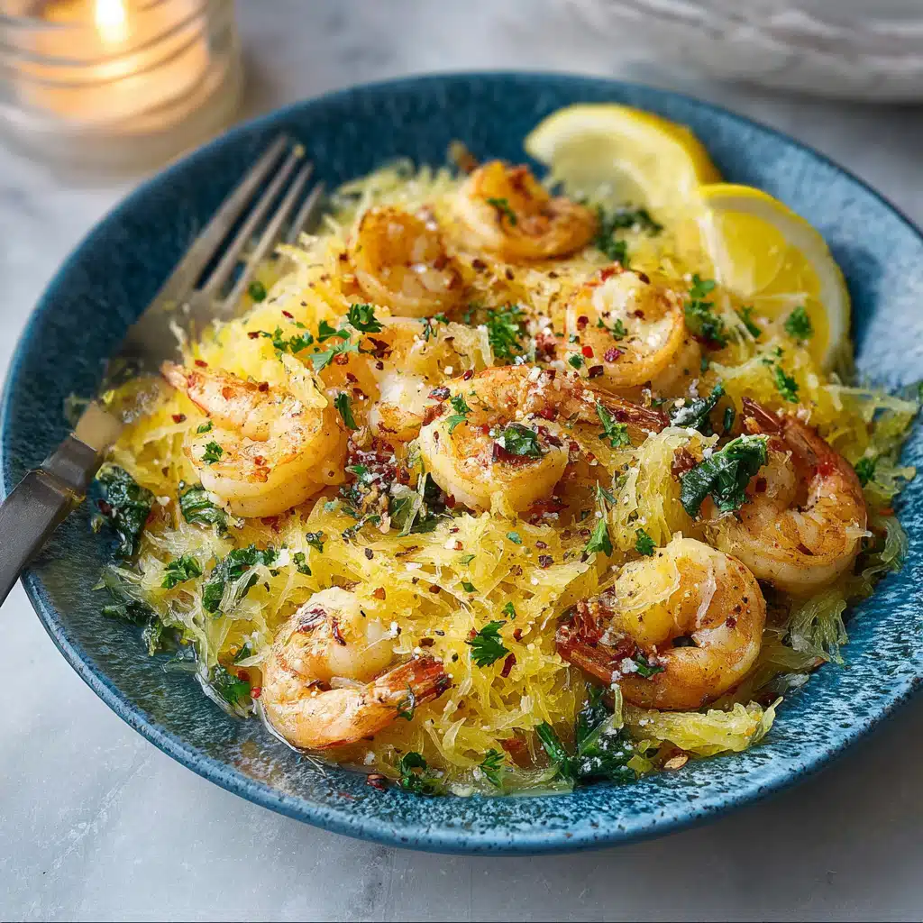 Spaghetti Squash Shrimp Scampi