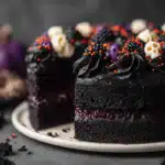 Black Velvet Halloween Cake