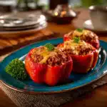 Bloody Bell Pepper Stuffed “Hearts”