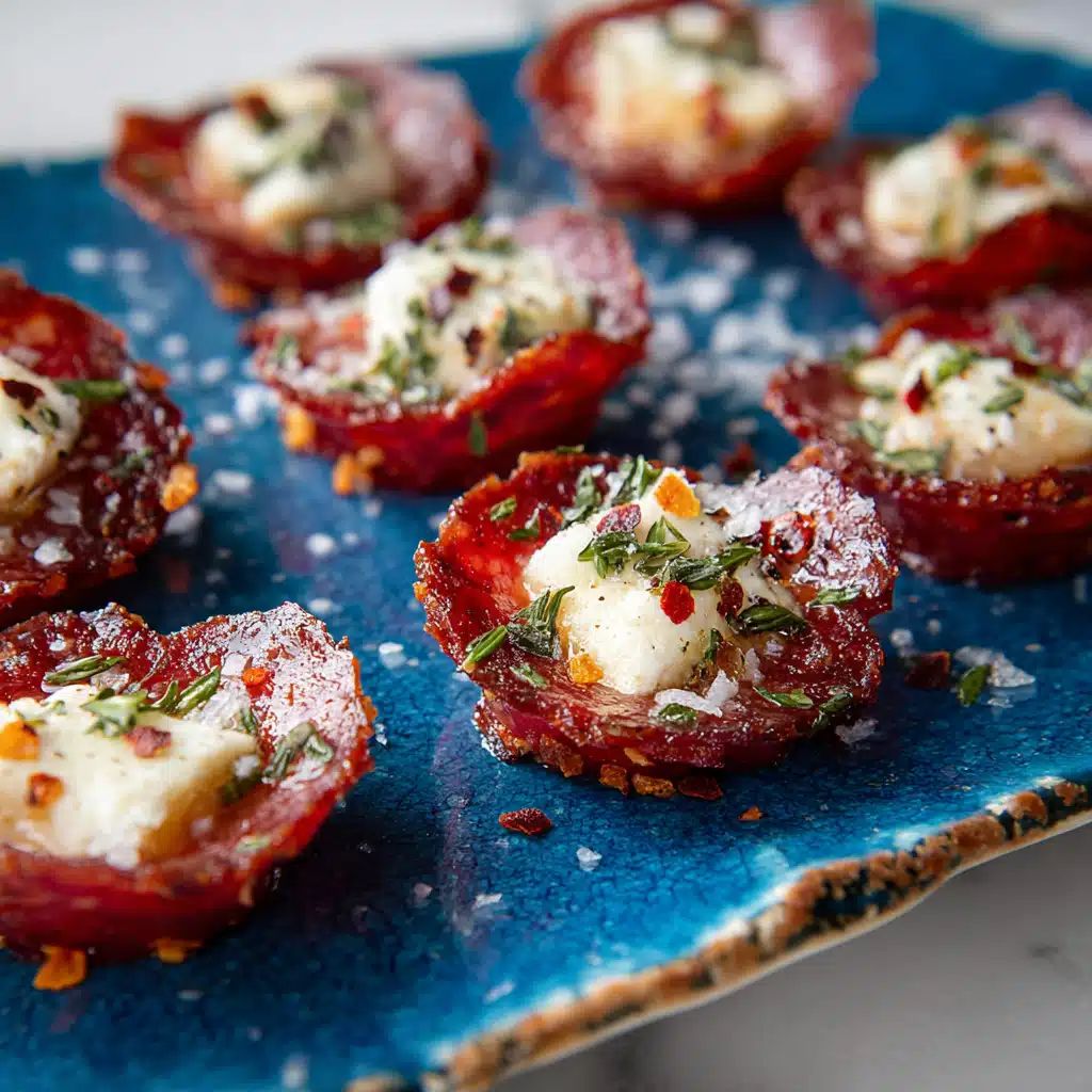 Easy Keto Crispy Salami Bites