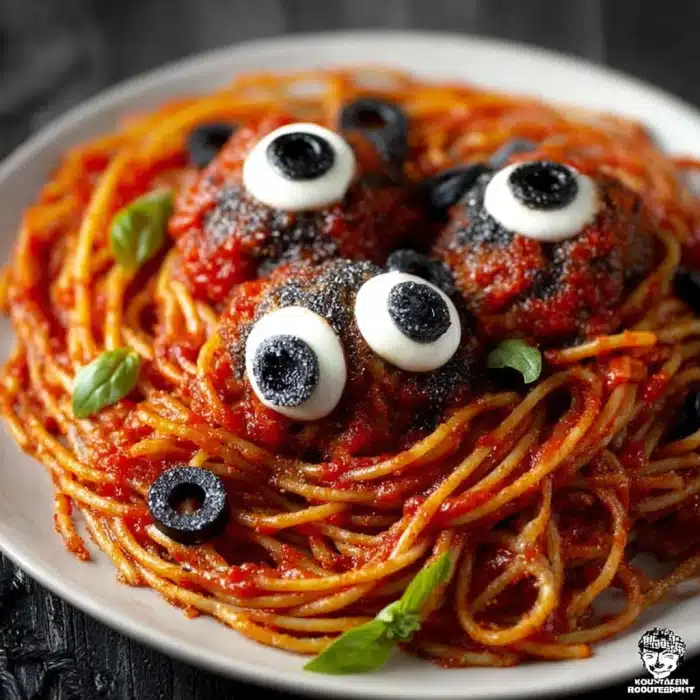 Haunted Eyeball Spaghetti with Bloody Marinara Recipe Revealed!