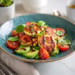 Keto Halloumi Caprese Summer Salad