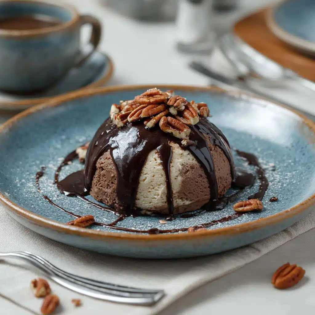 Keto Ice Cream Bomb with Chocolate and Pecans delights!