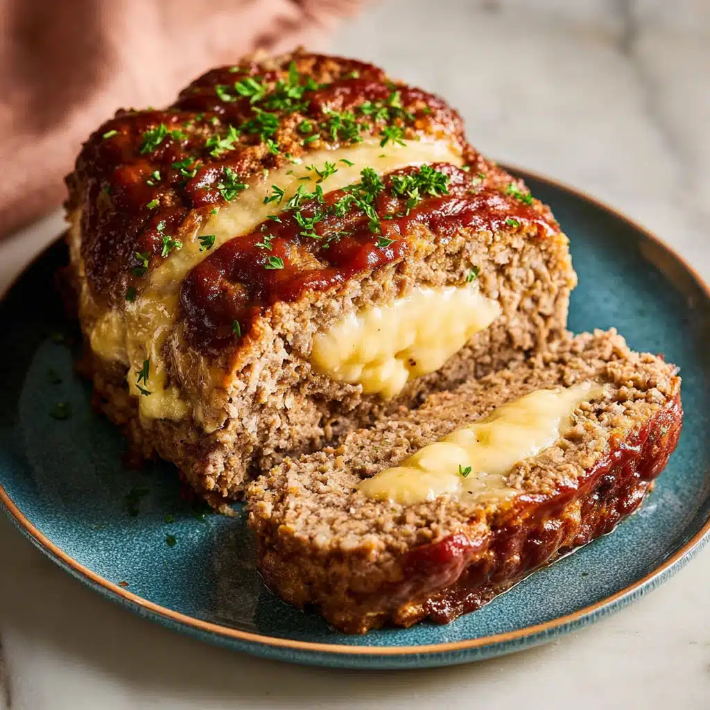 Keto Meatloaf Stuffed with Cheese