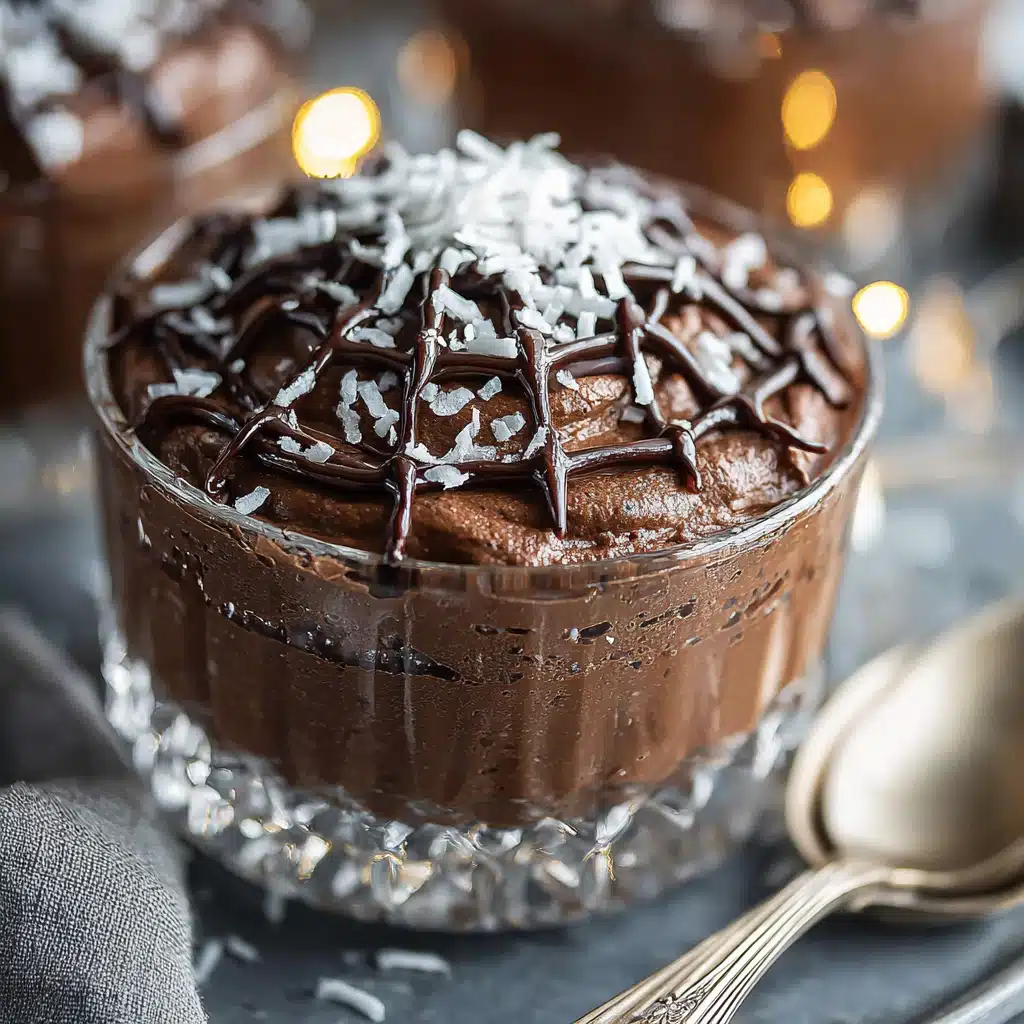 Keto Spider Web Chocolate Mousse Cups