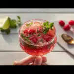 Keto Summer Raspberry And Mint Mock Cocktail