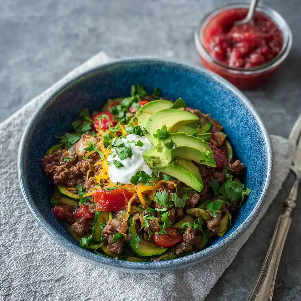 Low Carb Zucchini Taco Bowls