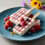 Low carb frozen yogurt popsicles