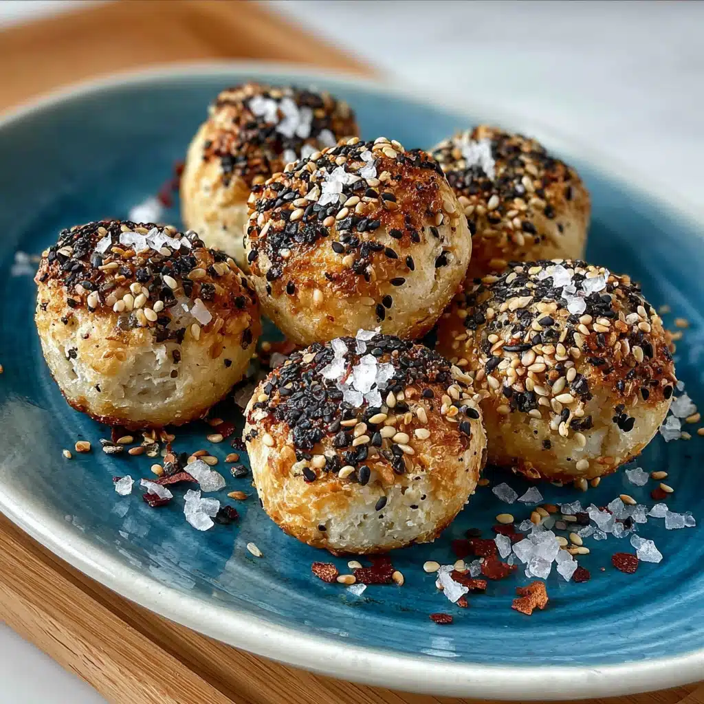 Mini Keto Bagel Bites with Everything Seasoning delight!