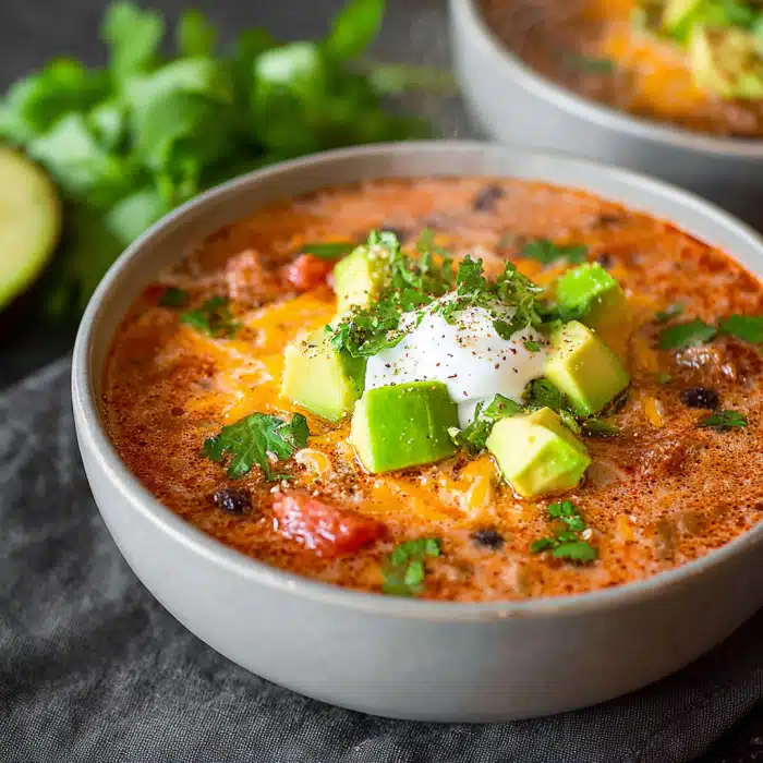 20-minute Keto Taco Soup: A Quick, Delicious Meal!