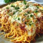 Baked Cream Cheese Spaghetti Casserole