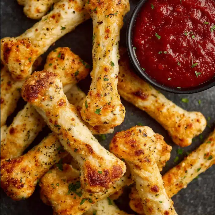 Cheesy Halloween Breadstick Bones are a spooky treat!