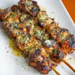 Grilled Ranch Garlic Parmesan Chicken Skewers