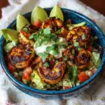 Keto Blackened Shrimp Taco Bowl