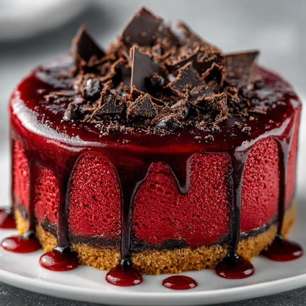 Vampire Bite Red Velvet Cheesecake: A Spooky Delight!