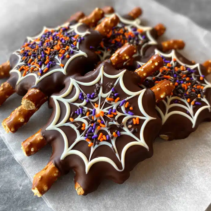Chocolate Spider Web Pretzels: Create Spooky Treats Today!