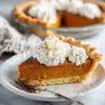 Classic Pumpkin Pie with Whipped Cream