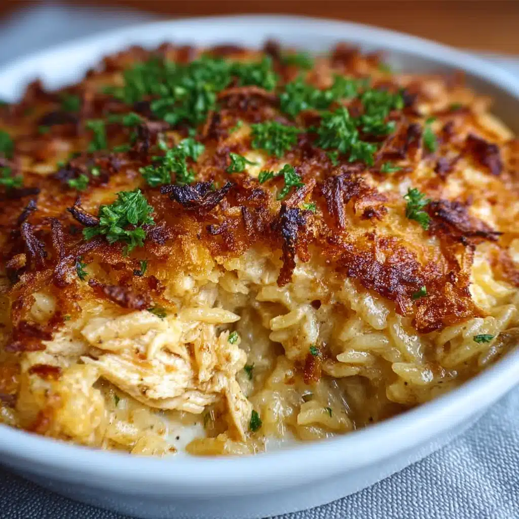 French Onion Chicken Orzo Casserole: A Comforting Delight!