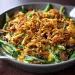 Fresh Green Bean Casserole with Crispy Onions