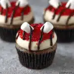 Halloween Vampire Bite Cupcakes