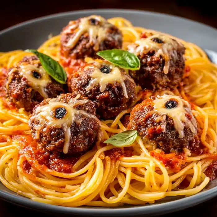 Spooky Spaghetti & Cheese-Stuffed Meatballs: A Fun Recipe!