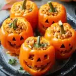 Jack-O’-Lantern Stuffed Peppers First Image First Image