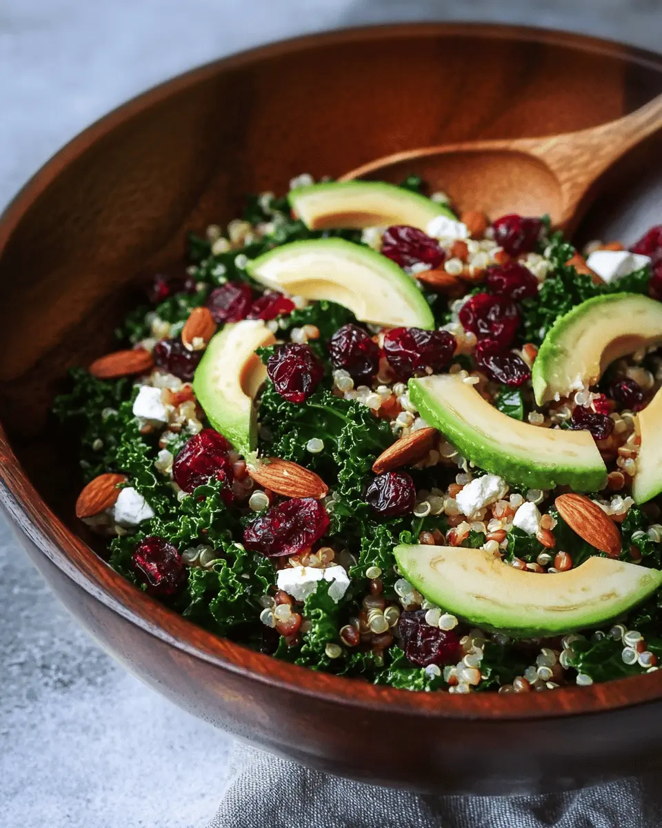 Harvest Grain & Kale Salad: Easy Cranberry Vinaigrette Bliss