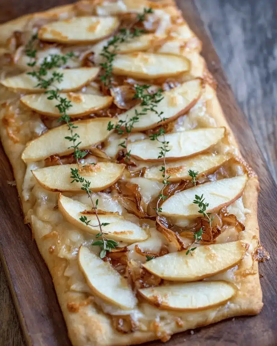 Caramelized Onion Apple Gruyère Flatbread: Irresistibly Savory Delight