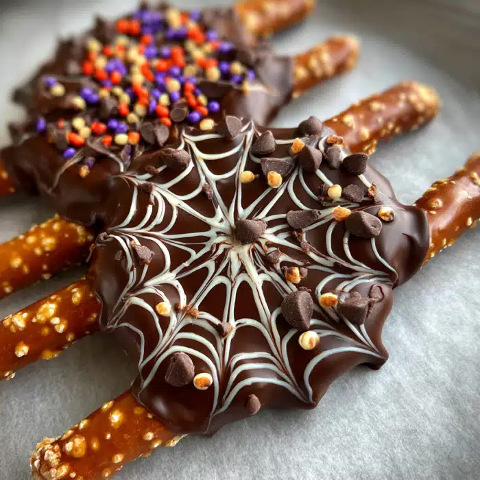 hichamtame The Chocolate Spider Web Pretzels present a delightf dfca1e01 9ac0 47f0 a210 4d2932c67a80