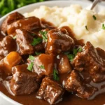 Crock Pot Beef Tips and Gravy First Image First Image