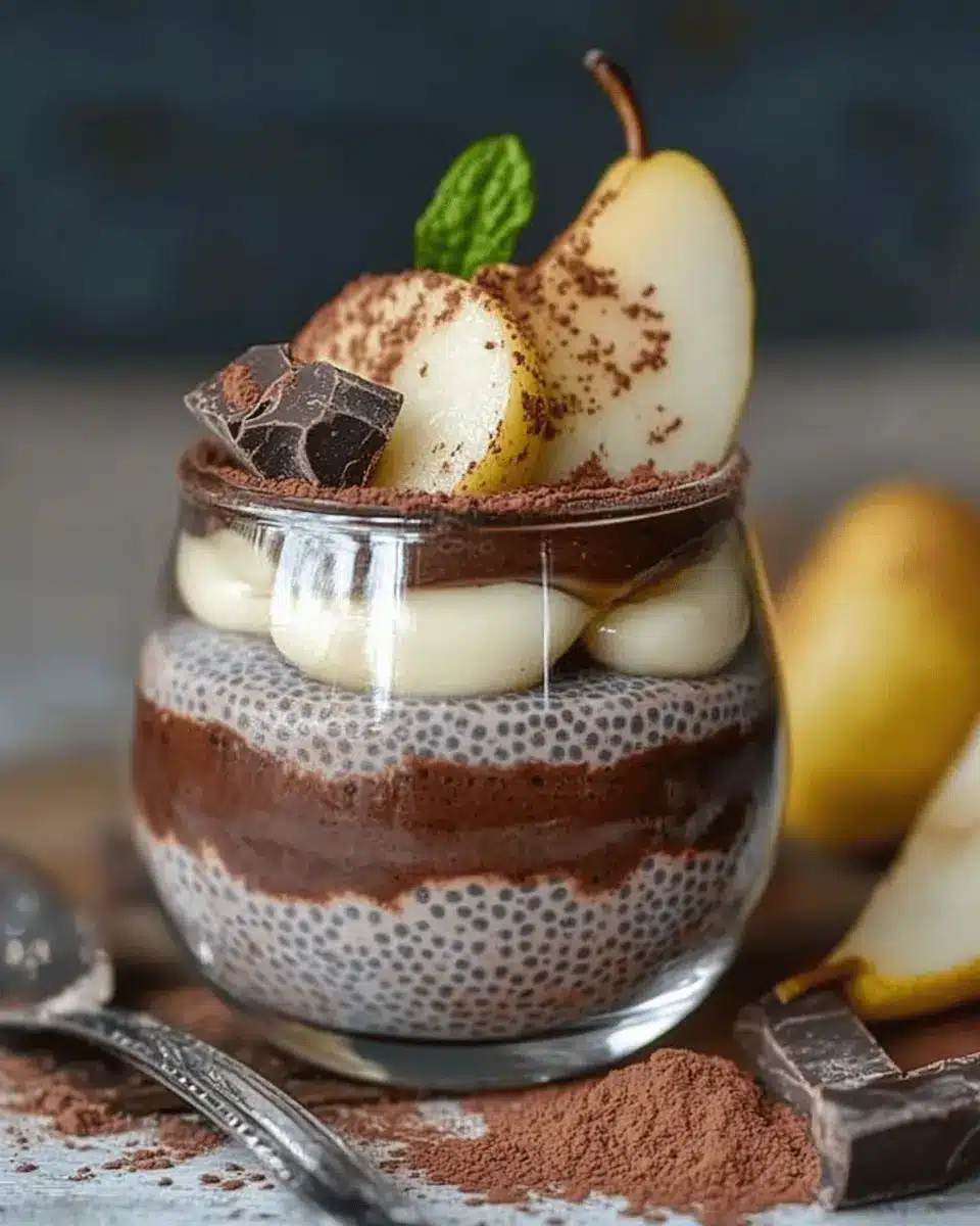 Pear Chocolate Chia Pudding Parfaits: Indulge in Guilt-Free Bliss