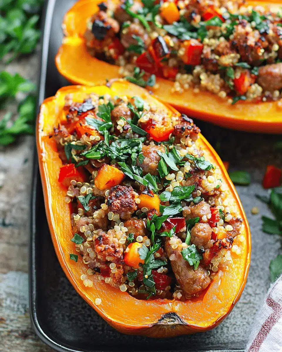 Sausage Stuffed Butternut Squash: The Best Cozy Dinner Idea