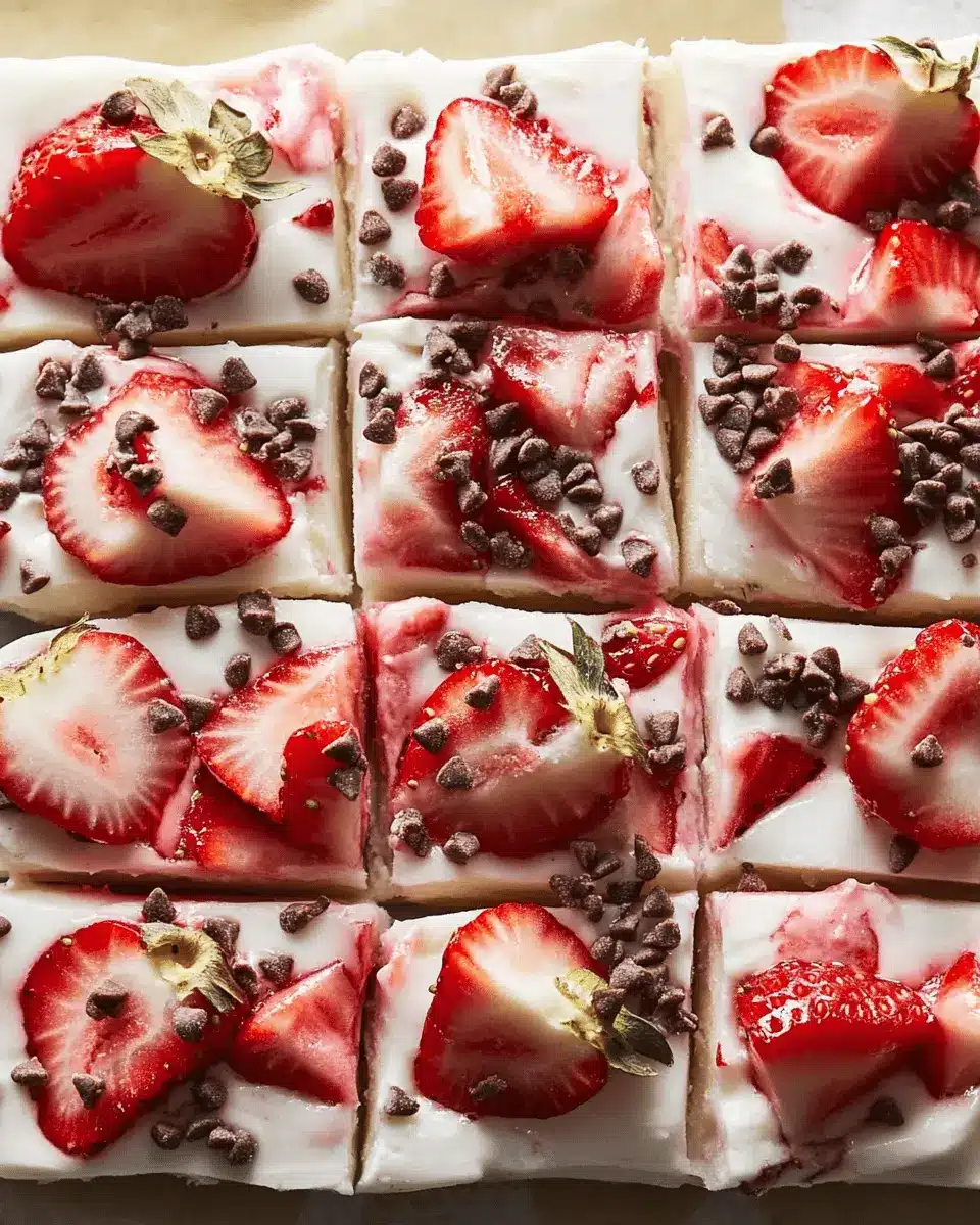 Frozen Strawberry Yogurt Bark: Irresistibly Refreshing Treat
