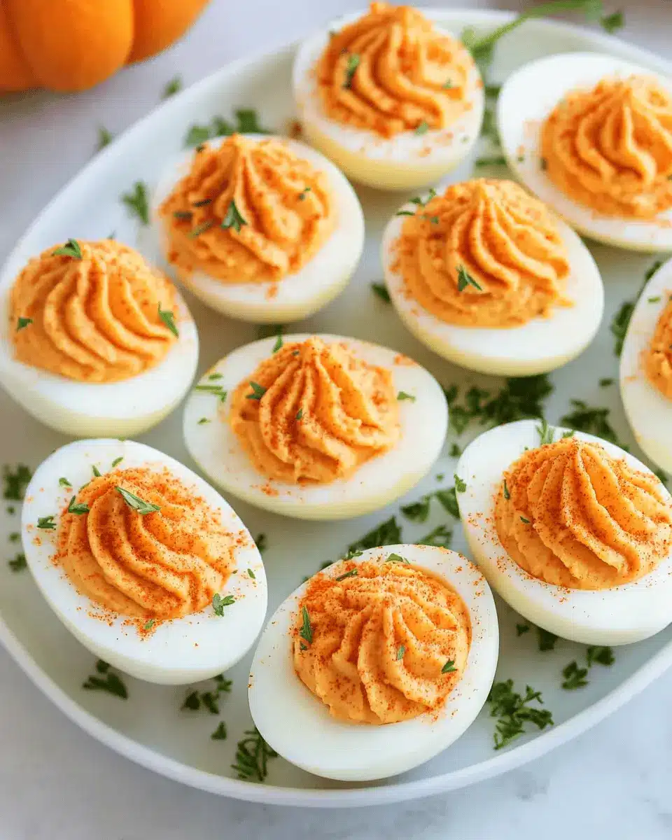 Pumpkin Patch Deviled Eggs: Irresistibly Creamy Fall Bites
