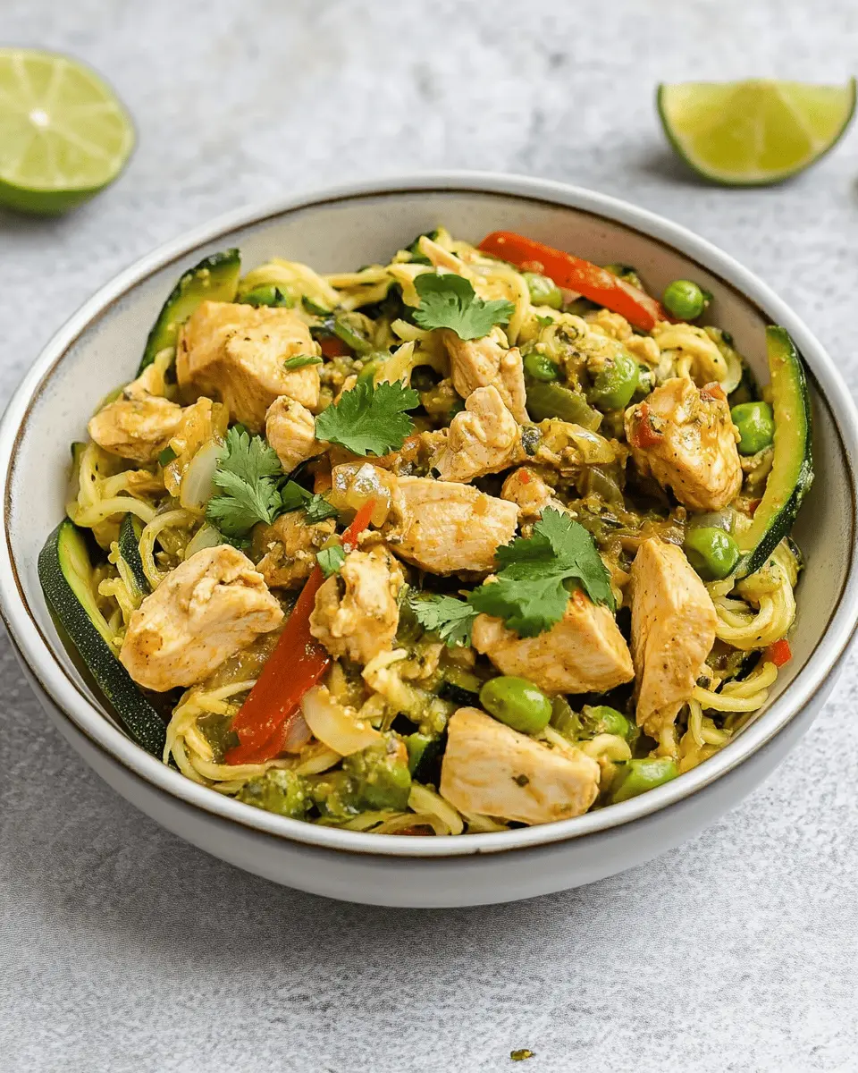 Keto Green Curry Zoodle Bowl: The Best Guilt-Free Delight