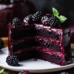 Decadent Blackberry Velvet Cake First Image First Image