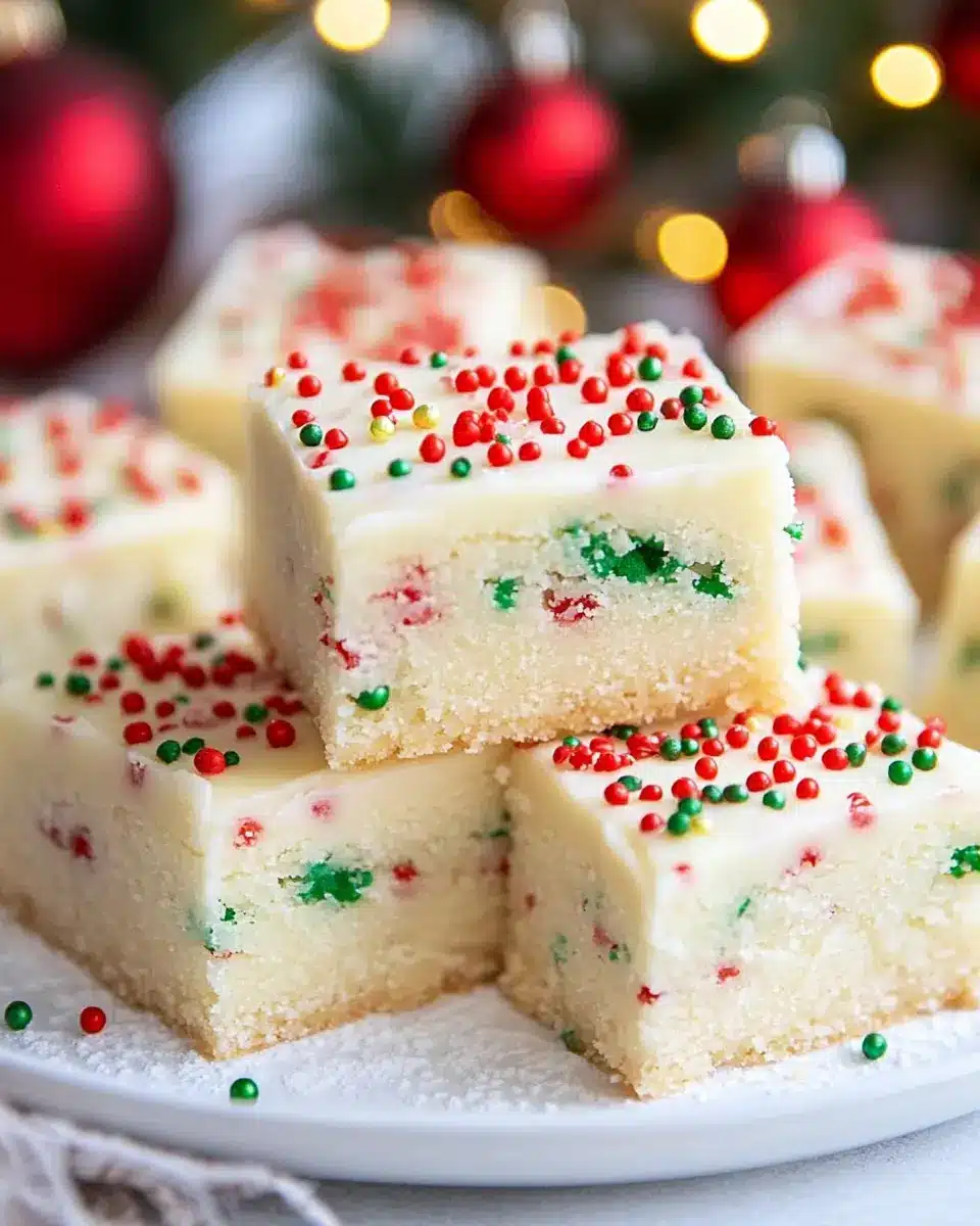 Christmas Sugar Cookie Bars: Soft, Frosted, and Irresistibly Festive