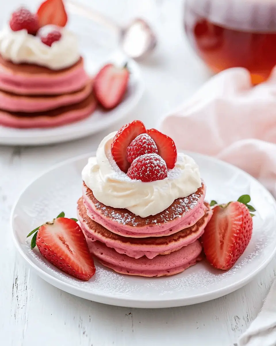 Pink Velvet Mini Pancake Stacks That Will Brighten Your Morning
