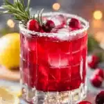 Keto Sparkling Cranberry and Rosemary Mocktail First Image First Image