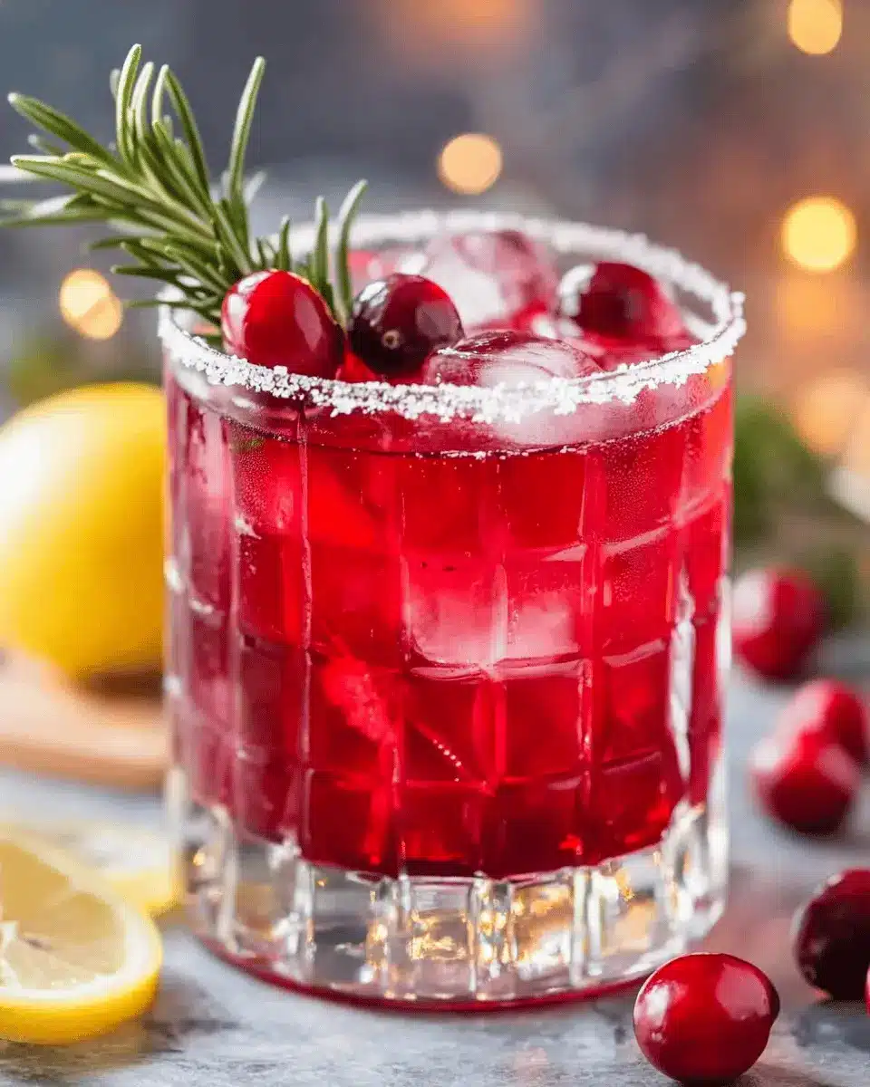 Keto Sparkling Cranberry and Rosemary Mocktail You’ll Love