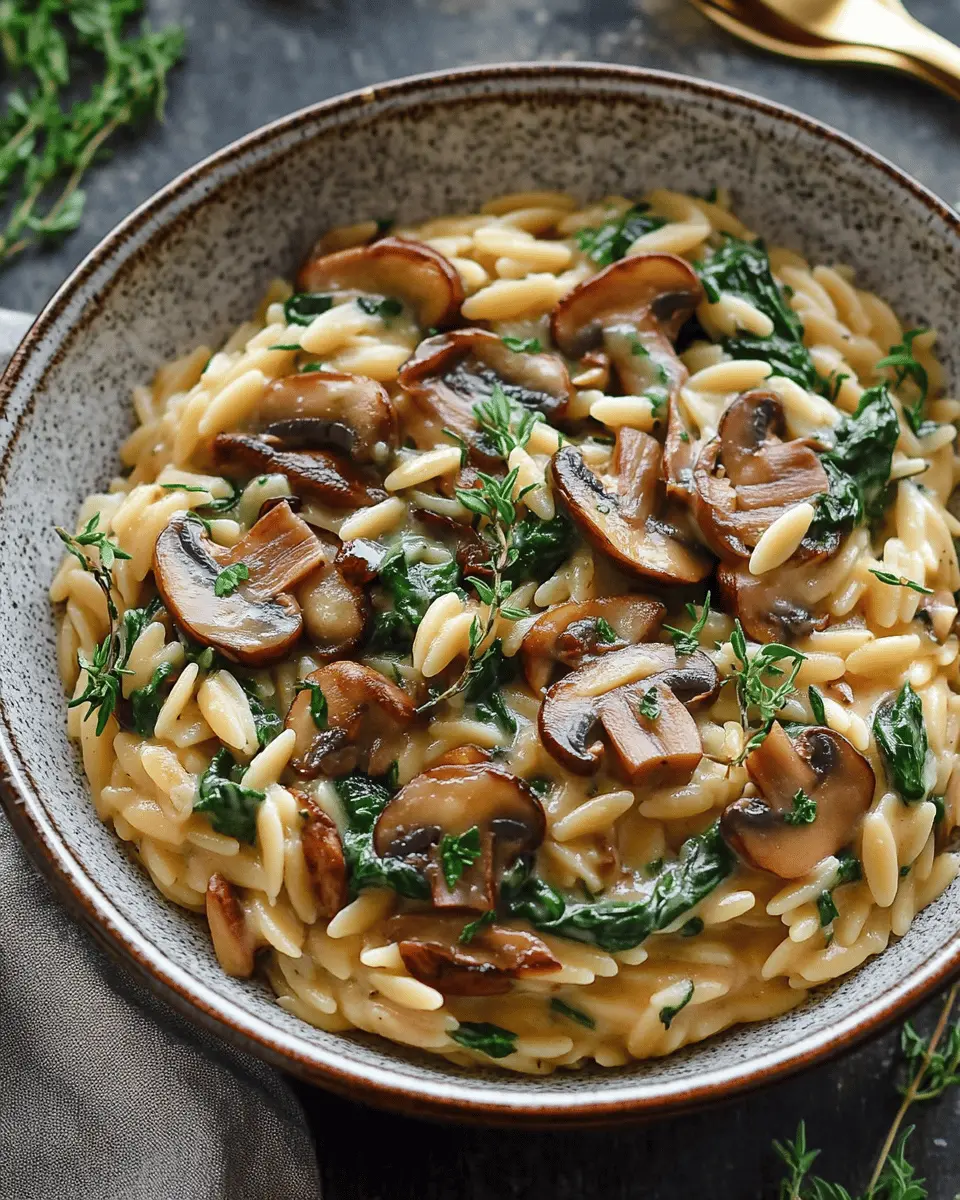 Creamy Mushroom and Spinach Orzo: Your New Favorite Comfort Dish