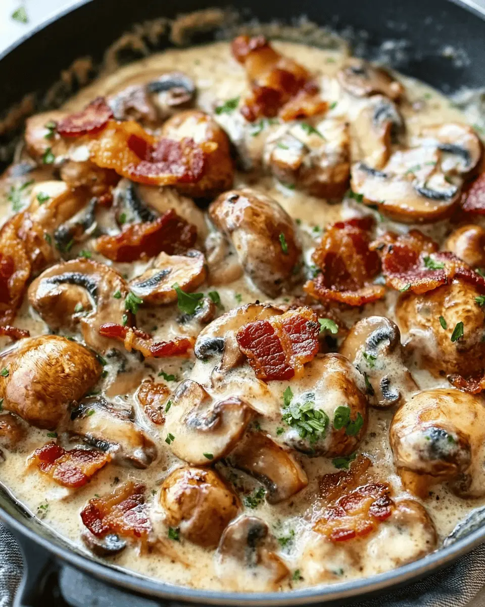 Creamy Mushroom & Bacon Skillet: Your Indulgent Dinner Delight