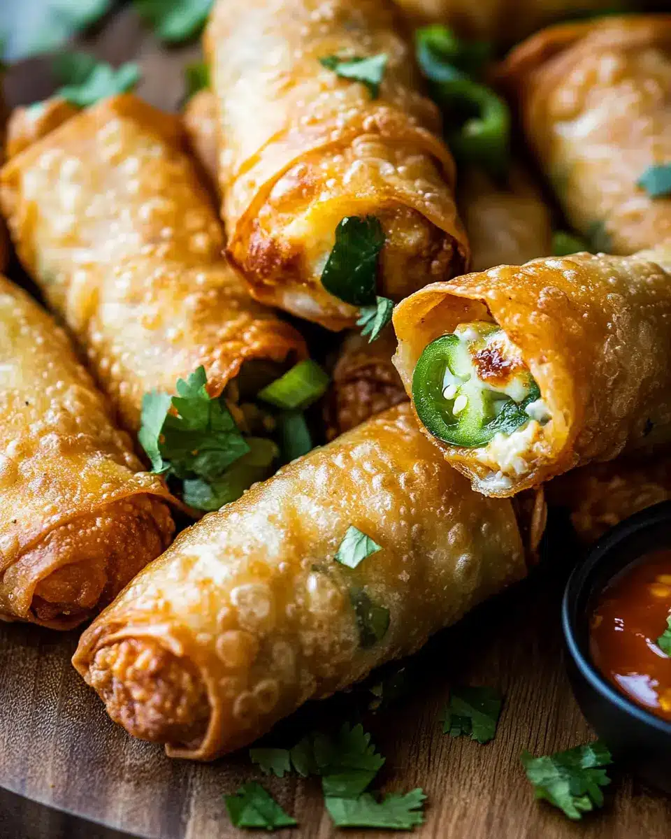 Finger Food Mini Jalapeno Popper Egg Rolls: Irresistibly Crunchy!