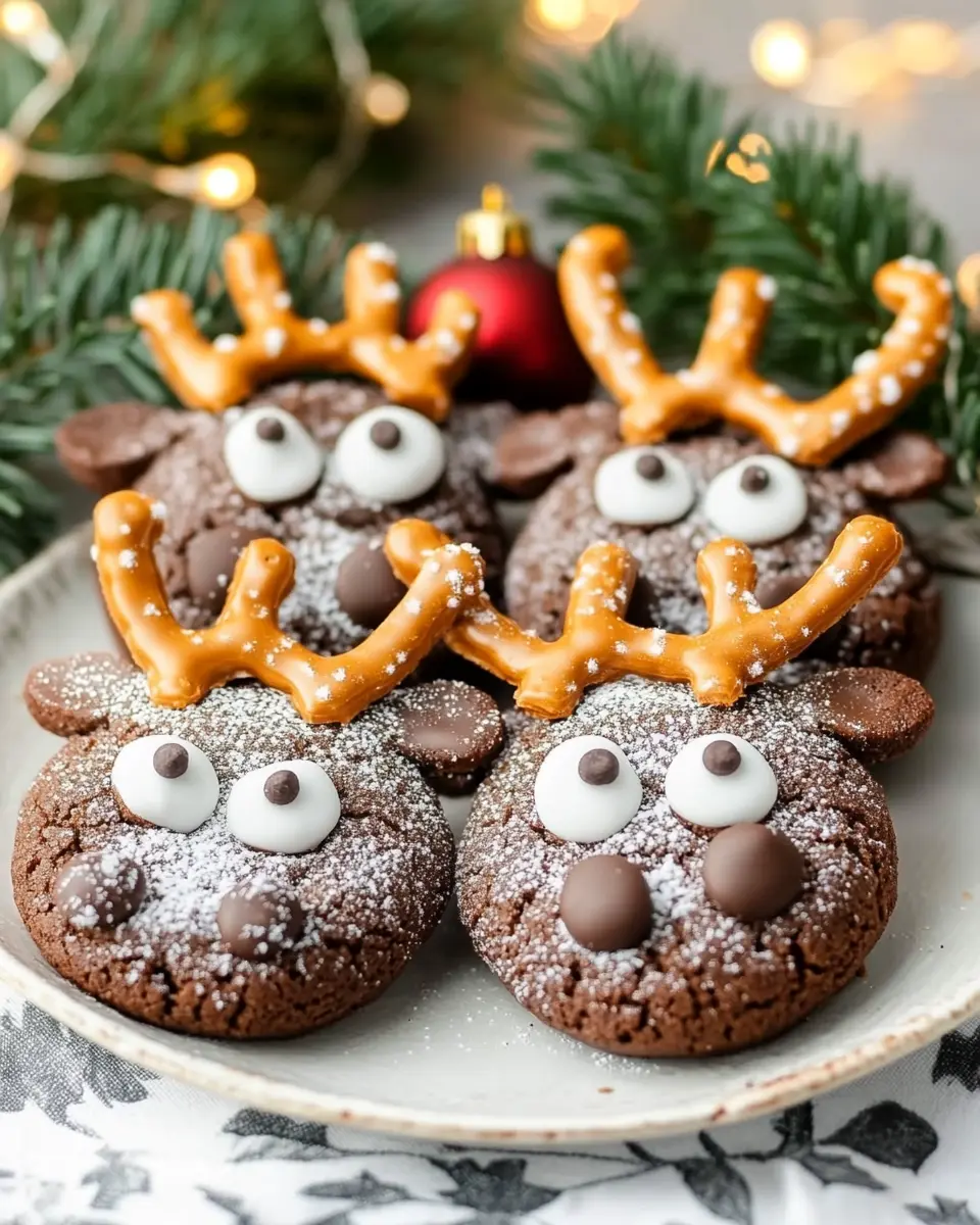 Chocolate Crinkle Reindeer Cookies: Irresistibly Festive Treats